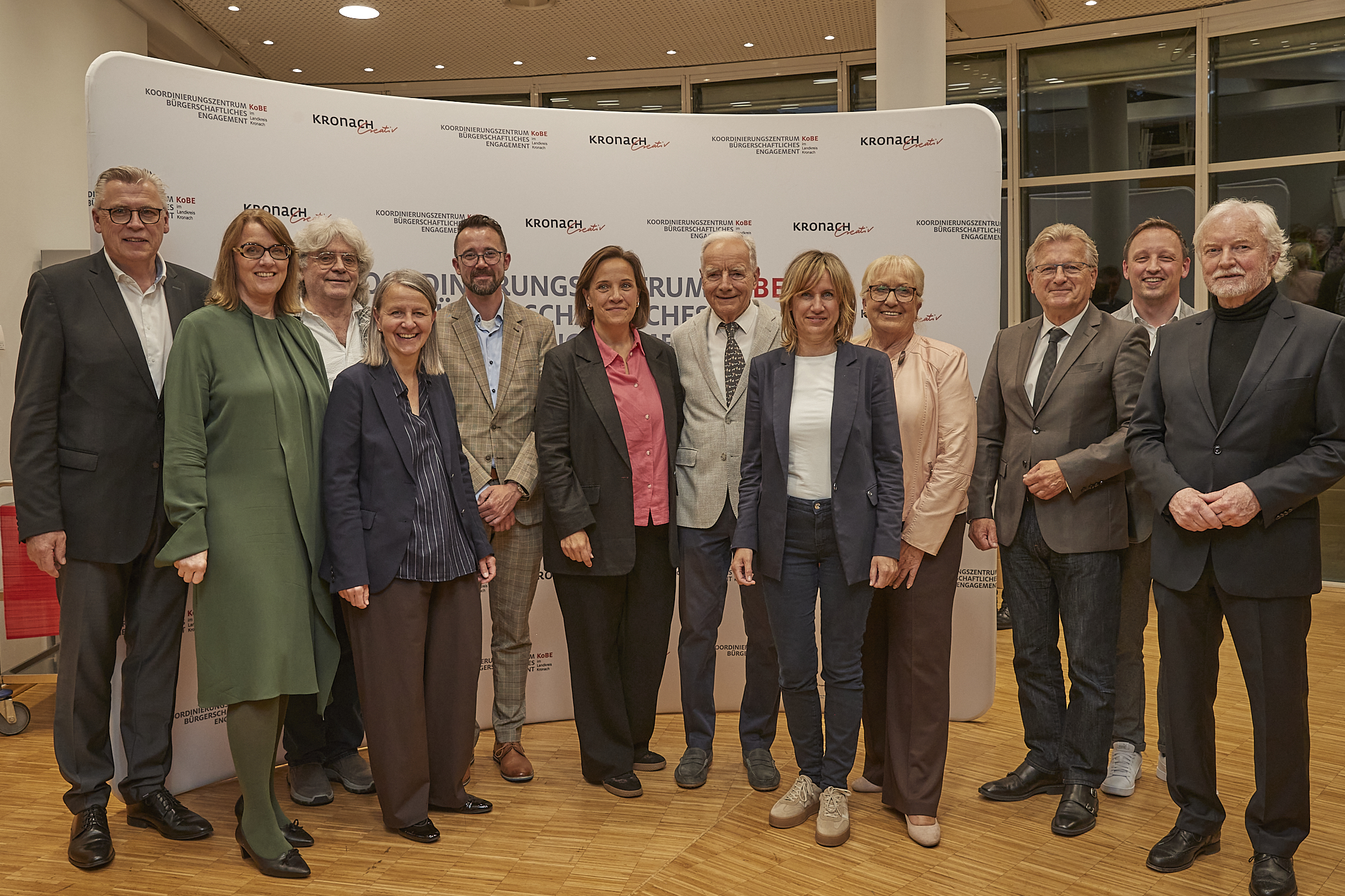 Vorstandschaft Kronach Creativ mit Ehrenvorsitzendem Rainer Kober